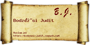 Bodzási Judit névjegykártya